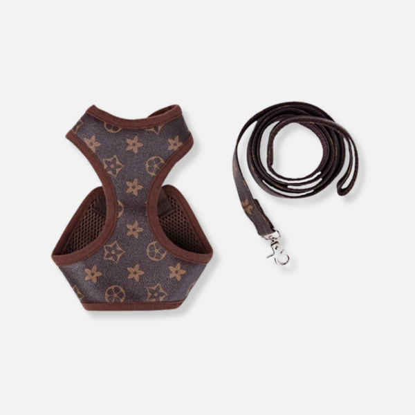 Mocha Voyage Harness & Leash Set